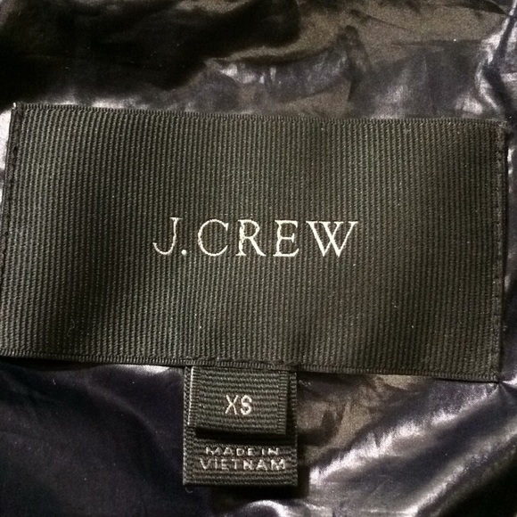 J. Crew Shiny Quilted Puffer Field Puffer Down Vest Metro Size XS - Picture 6 of 7